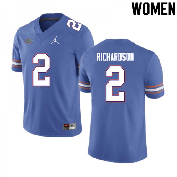 Women #2 Anthony Richardson Florida Gators College Football Jerseys Blue